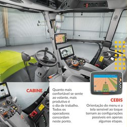 CABINE
Quanto mais 
confortável se sente 
ao volante, mais 
produtivo é
o dia de trabalho. 
Todos os 
operadores 
concordam