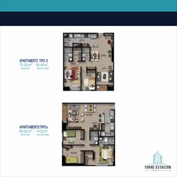 APARTAMENTO TIPO D 
70.02 m2 
64.49 m2 
área total 
área privada