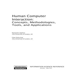 Human Computer  
Interaction:
Concepts, Methodologies,  
Tools, and Applications
Panayiotis Zaphiris
City University of Londo