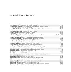List of Contributors
Aaltio, Iiris / Lappeenranta University of Technology, Finland..........................................