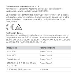 Declaración de conformidad de la UE
Por medio de la presente, Apple Inc. declara que este dispositivo 
inalámbrico cumple con