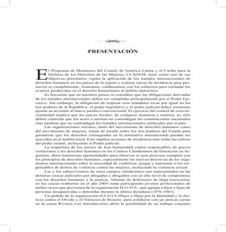 Palabras preliminares	
9
PRESENTACIÓN
E
l Programa de Monitoreo del Comité de América Latina y el Caribe para la 
Defensa d