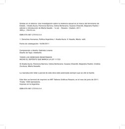 Grietas en el silencio. Una investigación sobre la violencia sexual en el marco del terrorismo de
Estado. / Analía Aucía, Flo
