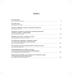 Índice
Presentación
por Susana Chiarotti.....................................................................................