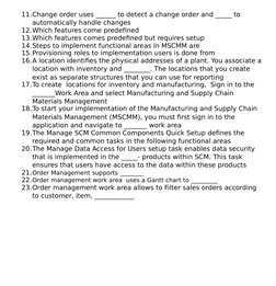 11.Change order uses ______ to detect a change order and _____ to 
automatically handle changes
12.Which features come predef