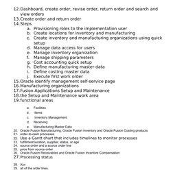 12.Dashboard, create order, revise order, return order and search and 
view orders
13.Create order and return order
14.Steps