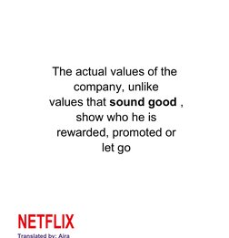 Netflix Culture: Values and Performance | PDF | Option (Finance ...
