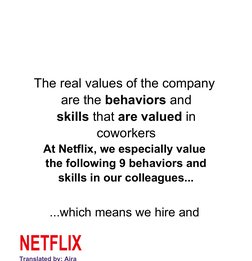 Netflix Culture: Values and Performance | PDF | Option (Finance ...