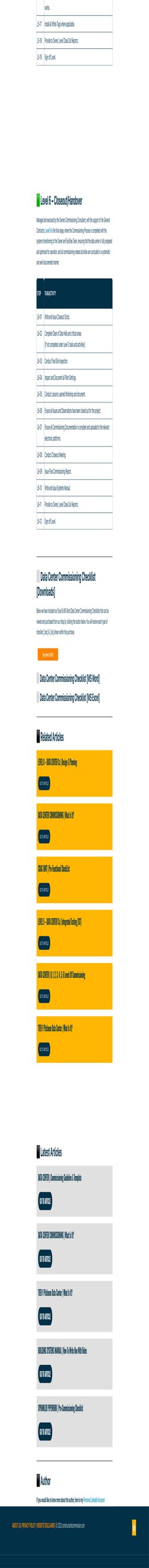 Data Center Commissioning Checklist | PDF | Computing