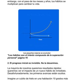 embargo, con el paso de los meses y años, tus hábitos se
multiplican para cambiar tu vida.
"Los hábitos son el interés compu