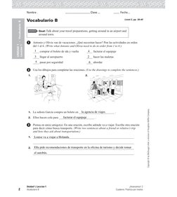 Nombre  ————————————————————Clase  ———————— Fecha —————
Copyright © by McDougal Littell, a division of Houghton Mifﬂ in Compa