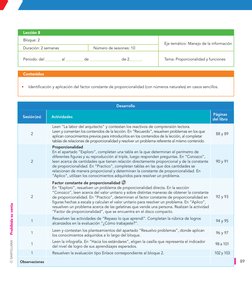 Lección 8
Bloque: 2
Eje temático: Manejo de la información
Duración: 2 semanas
Número de sesiones: 10
Periodo: del ________ a