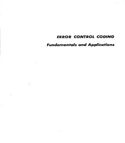 Error Control Coding by Shu Lin PDF | PDF