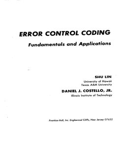 S.Lin - and.D.J.Costello) Error Control Coding Fund (B-Ok - Xyz