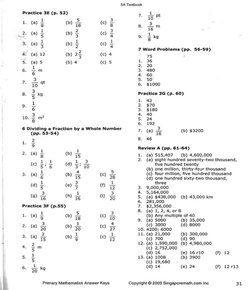Primary Mathematics 5A Answer Key | PDF
