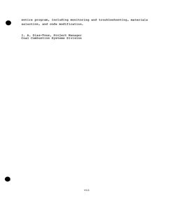 entire program, including monitoring and troubleshooting, materials 
selection, and code modification. 
I. A. Diaz-Tous, Proj