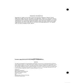 ORDERING INFORMATION 
Requests for copies of this report should be directed to Research Reports Center 
(RRC), Box 50490, Pal