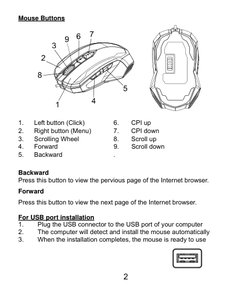 MSI Gaming Mouse User Manual | PDF | Button (Computing) | Double Click