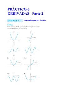 PRÁCTICO 6
DERIVADAS - Parte 2
EJERCICIOS 3.1 
La derivada como una función 
Gráficas
En los ejercicios 27 a 30, relacione la