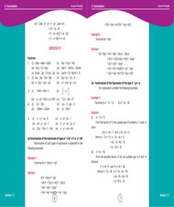 6
5. Factorization
eLearn.Punjab
7
5. Factorization
eLearn.Punjab
Version: 1.1
Version: 1.1
(ii)	1 + 2ab − a2 − b2 = 1 − (a2