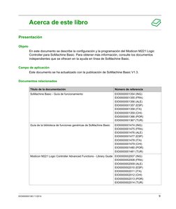 EIO0000001363 11/2014
9
Acerca de este libro
Presentación
Objeto
En este documento se describe la configuración y la programa