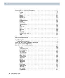 Contents
Executive Control Statement Descriptions . . . . . . . . . . . . . . . . . . . . . . . . . .
3-3
$
. . . . . . . . .