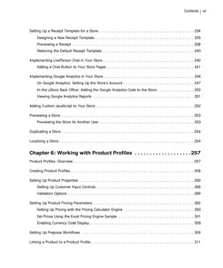 Contents vii
Setting Up a Receipt Template for a Store. . . . . . . . . . . . . . . . . . . . . . . . . . . . . . . . . . .