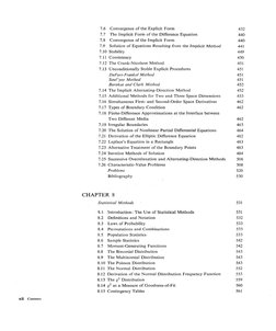 7.6 Convergence of the Explicit Form 
7.7 The Implicit Form of the Difference Equation 
7.8 Convergence of the Implicit Form