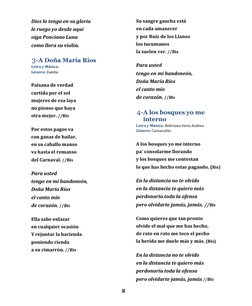 2 
Dios lo tenga en su gloria  
le ruego yo desde aquí 
oiga Ponciano Luna 
como llora su violín. 
3-A Doña María Ríos 
Let