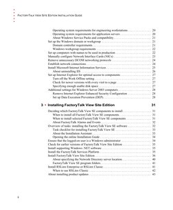 FACTORYTALK VIEW SITE EDITION INSTALLATION GUIDE
ii
•  •  •  •  •
Operating system requirements for engineering workstations
