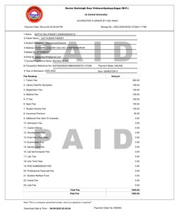 1.Name:    ADITYA RAJ PANDEY (DEMO22000313)
5.Mobile No: 8770399797
4.Address: DHANARE COLONY GALI NO. 4 NARSINGHPUR 
6.Email