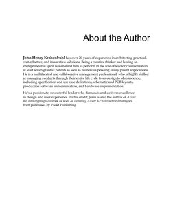 About the Author
John Henry Krahenbuhl has over 20 years of experience in architecting practical, 
cost-effective, and innova