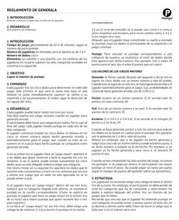 1. INTRODUCCIÓN
Antes de comenzar se debe ﬁjar el limite de las apuestas
2. DESARROLLO
REGLAMENTO DE GENERALA