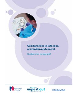 Good practice in infection
prevention and control
Guidance for nursing staff
