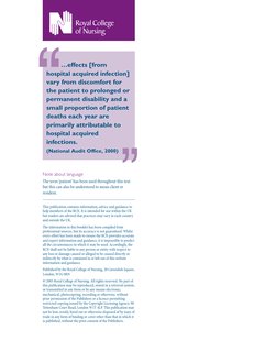 Note about language
The term ‘patient’ has been used throughout this text
but this can also be understood to mean client or
r