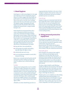1. Hand hygiene
Hand hygiene is widely acknowledged to be the single
most important activity for reducing the spread of
disea