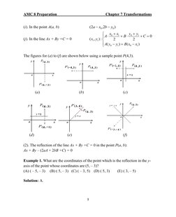AMC 8 Preparation  
 
 
 
Chapter 7 Transformations   
 
3                                                       
 
(i). In t