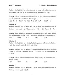 AMC 8 Preparation  
 
 
 
Chapter 7 Transformations   
 
4                                                       
 
We know t