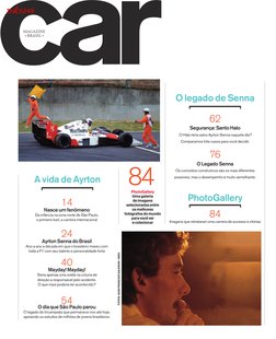 62
Segurança: Santo Halo
 O Halo teria salvo Ayrton Senna naquele dia? 
Comparamos três casos para você decidir.
76
O Legado