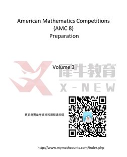 American Mathematics Competitions  
(AMC 8) 
 Preparation 
 
 
 
 
Volume 3 
 
 
 
 
 
 
 
 
http://www.mymathcounts.com/inde