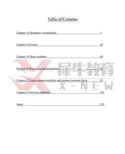 Table of Contents 
 
 
Chapter 13 Geometric visualization  
 
 
 
 
1 
Chapter 14 Factors 
 
 
 
 
 
 
 
29 
Chapter 15 Prime