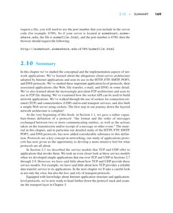 request a file, you will need to use the port number that you include in the server
code (for example, 6789). So if your serv