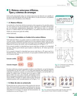 291
11
Motores eléctricos
	2. Motores asíncronos trifásicos.
Tipos y sistemas de arranque
Como se ha mencionado antes, los mo