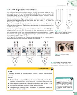 295
11
Motores eléctricos
	 D. Sentido de giro de los motores trifásicos
Para comprobar el campo magnético giratorio, se tení