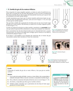 295
11
Motores eléctricos
 D. Sentido de giro de los motores trifásicos
Para comprobar el campo magnético giratorio, se tenía