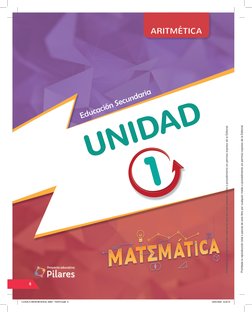 UNIDAD
Pilares
Proyecto educativo
1
Educación Secundaria
Prohibida la reproducción total o parcial de este libro por cualquie