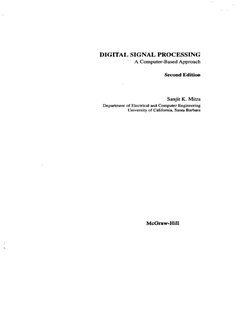 Digital Signal Processing - Computer Based Approach - Sanjit K. Mitra | PDF