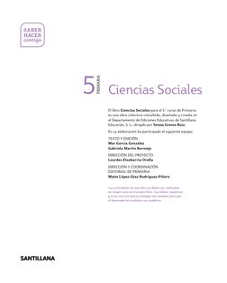 PRIMARIA
El libro Ciencias Sociales para el 5.º curso de Primaria 
es una obra colectiva concebida, diseñada y creada en 
el