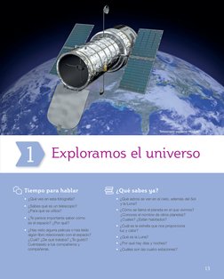 Tiempo para hablar
•  ¿Qué ves en esta fotografía?
•  ¿Sabes qué es un telescopio?  
¿Para qué se utiliza? 
•  ¿Te parece im