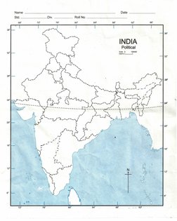 Axis Map India Political Map of India with Coordinates | PDF | Cartography ...